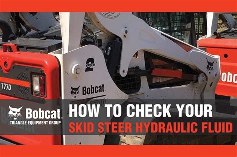 how do you check hydraulic fluid on a skid steer|bobcat hydraulic fluid level.